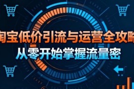 淘宝低价引流与运营实操全攻略 从零掌握店铺流量获取方法