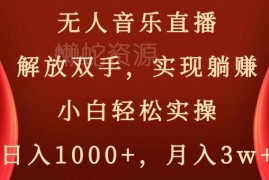 2024无人音乐直播实操全教程 小白轻松上手可获稳定被动收益