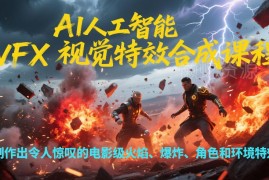 AI人工智能VFX视觉特效合成课程 学习制作电影级火焰爆炸等特效