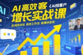 AI高效获客增长实战课 私域自动化运营 快速变现工作流教学