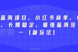 2023小红书商单蓝海项目新玩法 快速涨千粉长期稳定易变现