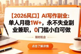 2026年AI写作副业实操指南 零门槛小白上手单月增收技巧