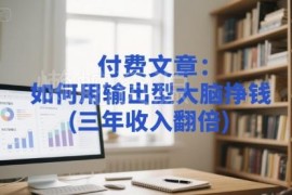 如何打造输出型大脑实现知识变现 三年收入翻倍实操经验分享