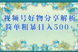 2023视频号好物分享项目解析 低门槛可批量复制实操玩法指南