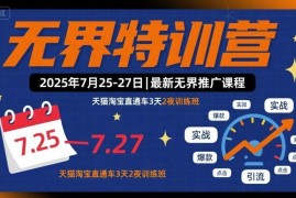 2025年7月无界特训营 天猫淘宝直通车推广3天2夜课程资料