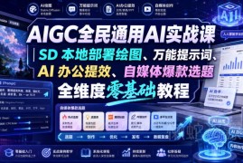 零基础AIGC通用实战课 SD部署AI办公自媒体选题全流程教学