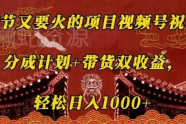 2025春节视频号祝福项目拆解 分成+带货双收益实操教程