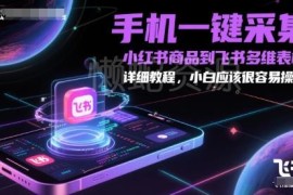 手机端一键采集小红书商品到飞书多维表格 小白友好实操教程