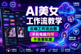 AI美女云端出图工作流教学 零配置多端可用 低门槛助力账号起号