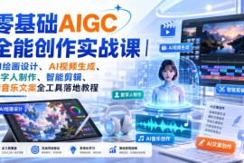 零基础AIGC全能创作实战课 全场景AI工具落地实操教程