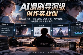 AI漫剧导演级创作实战课 提示词分镜剪辑全链路系统教学