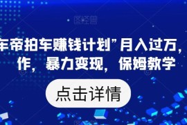 懂车帝拍车赚钱计划玩法拆解 无车无需实拍即可变现的教程