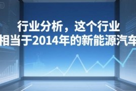 付费行业分析：当下哪些赛道发展潜力堪比2014年新能源汽车