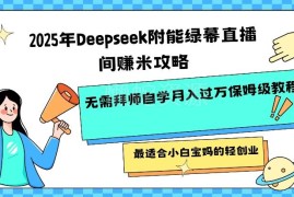 2025年Deepseek赋能绿幕直播间 小白宝妈轻创业保姆级攻略