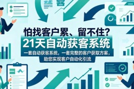 21天自动获客系统教程 客户引流获客留存全流程实操方案