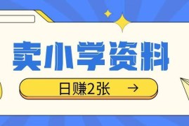 0成本卖小学资料冷门项目教程 操作简单坚持执行即可获收益