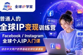 零基础全球社媒运营课 从0搭建Facebook/Instagram个人IP变现体系