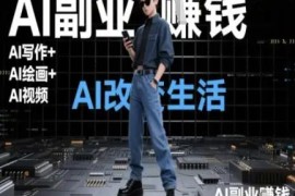 AI写作绘画视频技能教程 零基础AI副业挣钱实操教学