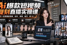 天诺老吴AI爆款短视频复刻直播实操课 1比1还原爆款全细节
