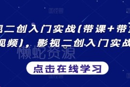 0基础影视二创入门实战课 覆盖起号带课中视频带货全流程