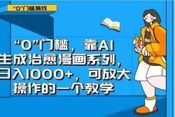 零门槛AI生成治愈漫画赚钱项目教学 可放大操作日入超千元