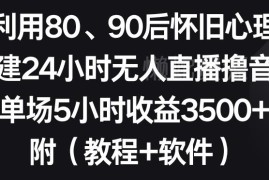 8090怀旧主题无人直播撸音浪玩法 附完整搭建教程及配套软件