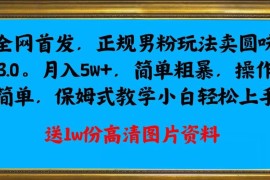 正规男粉3.0变现玩法教程 附保姆级操作教学及配套素材