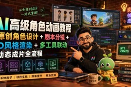 AI高级角色动画全流程教程 从设计到成片多工具实操含中英字幕