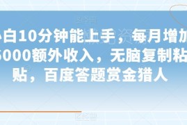 百度答题赏金猎人项目实操指南 小白10分钟上手可增额外收入