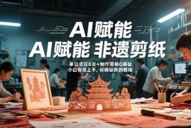 AI赋能非遗剪纸地标建筑爆款视频 零基础小白保姆级变现拆解教程