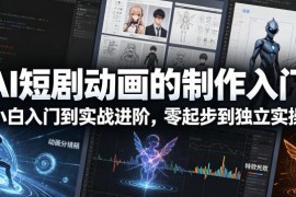 零基础AI短剧动画制作教程 小白从入门到实操进阶全指南