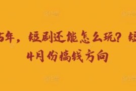 2025年4月短剧搞钱玩法汇总 0粉低粉可落地运营路径指南