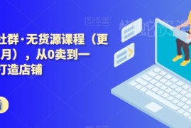 2023年11月更新西湖电商无货源课程 从0打造月销过万店铺