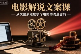 电影解说文案全流程教程 多维度掌握影视内容流量获取方法