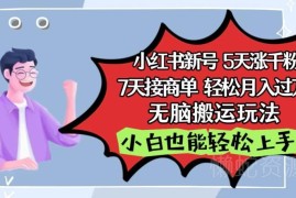小红书影视追剧号运营攻略 5天涨千粉7天接商单玩法拆解