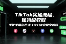 TikTok保姆级实操教程 从注册运营到变现全流程教学