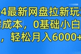 2024最新无成本网盘拉新玩法 0基础小白可操作赚佣金