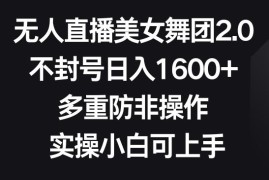 无人直播美女舞团2.0实操教程 防封号玩法新手小白可轻松上手