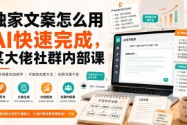 AI快速撰写独家文案实操技巧 大佬社群内部课程内容分享