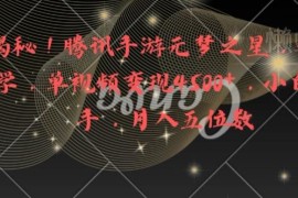 元梦之星手游视频变现实操教程 单条收益可达4500+小白易上手