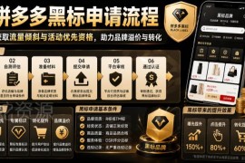 拼多多黑标申请全流程详解 助力商家获流量倾斜与品牌溢价
