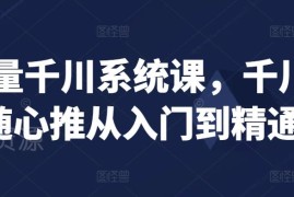 巨量千川系统教学课程 千川及随心推从入门到精通实操指南