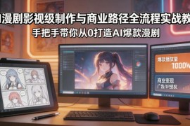 AI漫剧影视级制作与商业变现全流程教学 零基础打造爆款内容