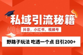 私域流量精准获客实操方法 吃透核心玩法可实现日引流200+