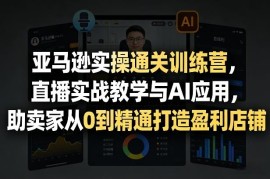 亚马逊全链路运营实操训练营 结合AI与直播教学从0打造盈利店铺