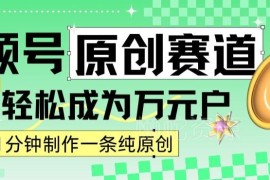 2024视频号最新原创赛道玩法 1分钟做内容轻松实现日入四位数