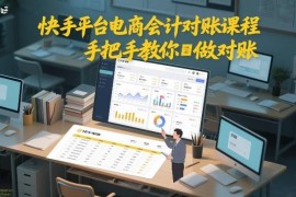 快手平台电商会计对账实操课 手把手教你搞定全流程对账问题