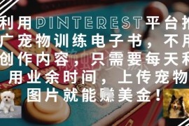如何用Pinterest发宠物图推广训练电子书 零成本赚美金副业指南