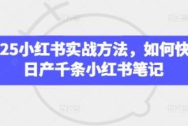 2025小红书运营实战教程 快速掌握日产千条笔记的实用方法