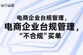 电商企业合规管理全攻略 规避用工财务知产等各类经营风险